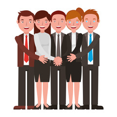 group business people isolated icon vector illustration design