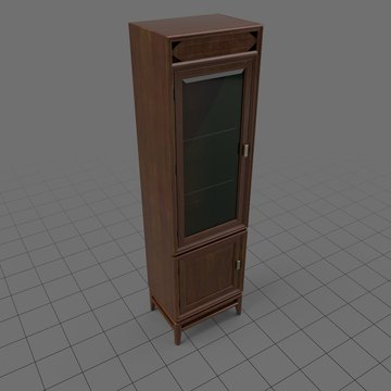 Tall wooden display cabinet