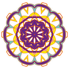 Arabic Colorful Mandala. Ethnic tribal ornaments