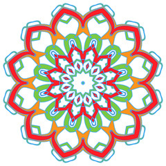 Arabic Colorful Mandala. Ethnic tribal ornaments