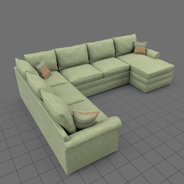 Large sectional corner sofa