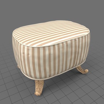 Striped pouf