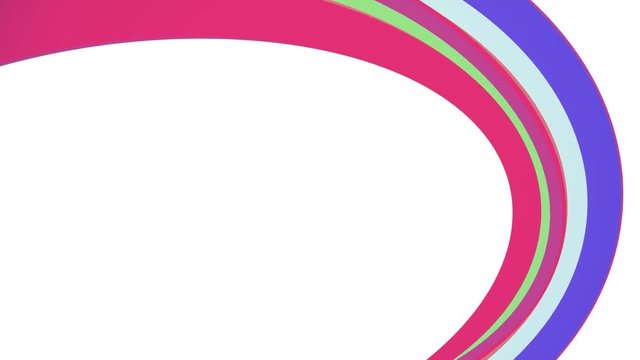 Soft colors flat rainbow frame curved candy line seamless loop abstract shape animation background new quality universal motion dynamic animated colorful joyful video footage