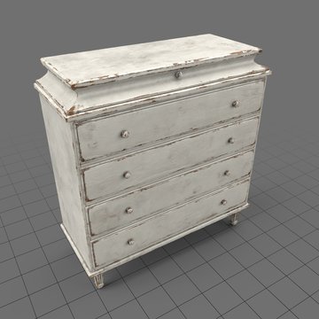 Worn-out traditional dresser