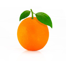 Orange fruit isolated on white