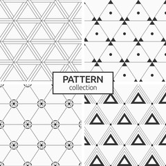 Set of four seamless patterns.