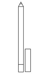 pencil eyeliner female make up vector illustration design