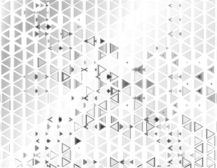 Abstract geometric background with grey and white color tone triangle shapes.