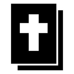 Bible icon black color illustration flat style simple image