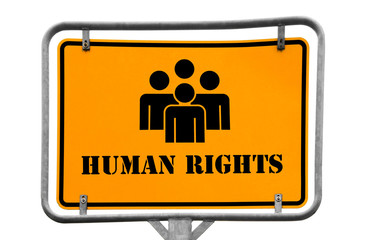 Humans rights signpost