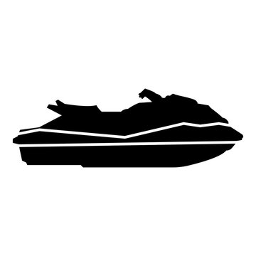 recommend clip art: Waverunner icon black color illustration flat style simple image