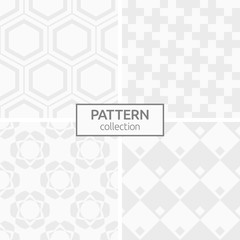 Set of four seamless patterns.