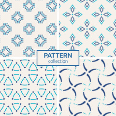 Set of four vector seamless patterns.