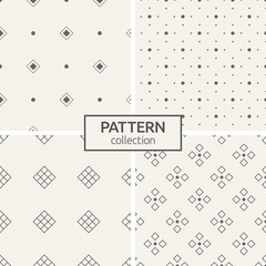 Set of four seamless patterns.