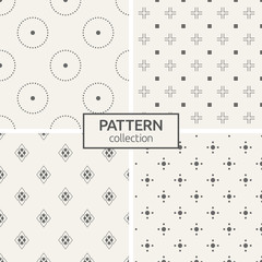 Fototapeta na wymiar Set of four seamless patterns.