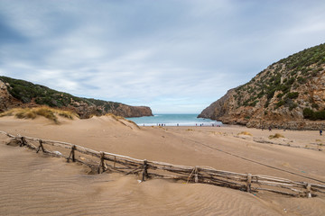 sandy dune in Cala Domestica, a heavenly beach of Sardinia