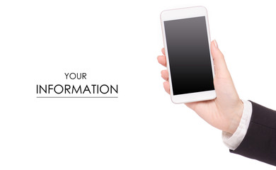 Mobile phone smartphone in hand business woman pattern