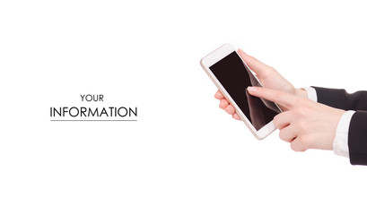 Mobile phone smartphone in hand business woman pattern