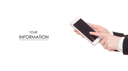 Mobile phone smartphone in hand business woman pattern