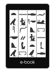 Vector eBook, text Hieroglyphic