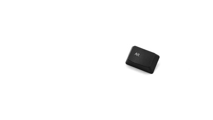 alt button of a keyboard isolated on white background