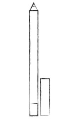 pencil eyeliner female make up vector illustration design