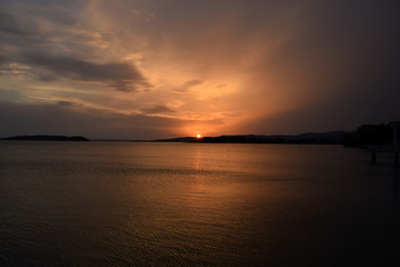 An explosion of colors at sunset on Lake Trasimeno in Umbria - Italy 019