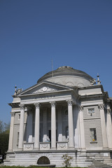 Como, Italy - April 22, 2018: View of Alessandro Volta temple (Tempio Voltiano)