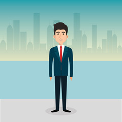 businessman avatar character icon vector illustration design