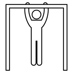 figure human making bars silhouette avatar vector illustration design