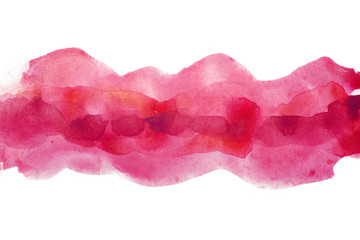 multilayer red watercolor band line strip, background for design of text cards.