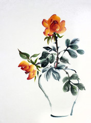 rose flower in a vase