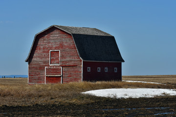 Old Red Abandoned Barn