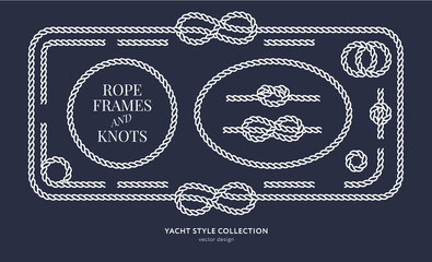Nautical rope knots and frames