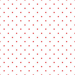 Seamless pattern. Pink polka dot on the white background