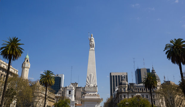 May square and the may pyramid, Buenos Aires, Argentina
