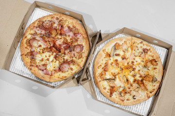 Pizza in delivery box