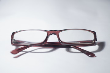 glasses on a gray background