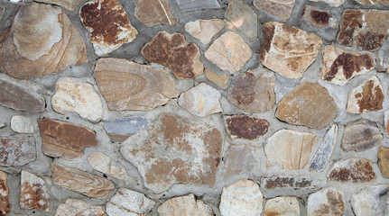 wall of natural stone as texture