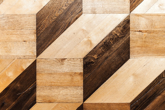 Classic wooden parquet design, vintage