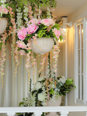 flowers for wedding decor. decoration of ornamental plants