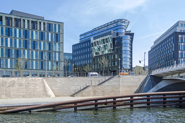 Kapelle Ufer with  buildings of the Lessing Theater, of the SoftEd Systems and news conference...