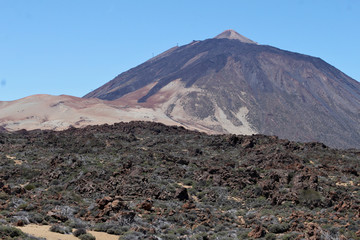 Mount Teide- volcano on Tenerife in the Canary Islands; the summit 3718m is the highest point in Spain. With the Teide National park was named a World Heritage Site by UNESCO.