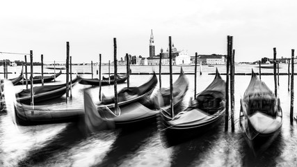 Venice, black and white, high key, Italy, Europe - obrazy, fototapety, plakaty
