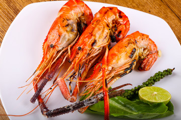 Grilled waterprawn