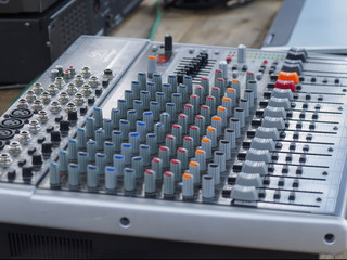 Fototapeta premium DJ set with lots of buttons and levers 4