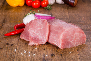 Raw pork meat