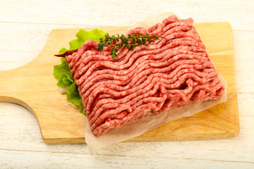 Raw minced beef meat