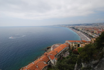 Fototapeta na wymiar Nice; sea; coast; body of water; sky