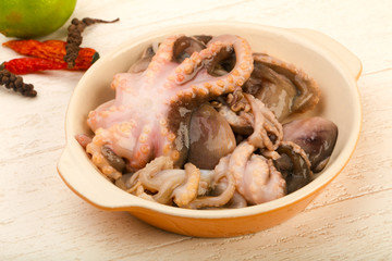 Raw octopus